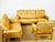 An exceptional living room set in the style of pierre chapo or børge mogensen, perfectly illustrating the understated and...