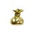 Modern 18k Yellow Gold Vintage Money Bag Charm For Sale - Image 3 of 9