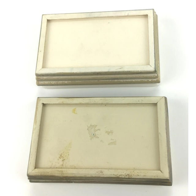 Wood Ceramic & Wood Dragonfly Design Trinket Holders a Pair For Sale - Image 7 of 8