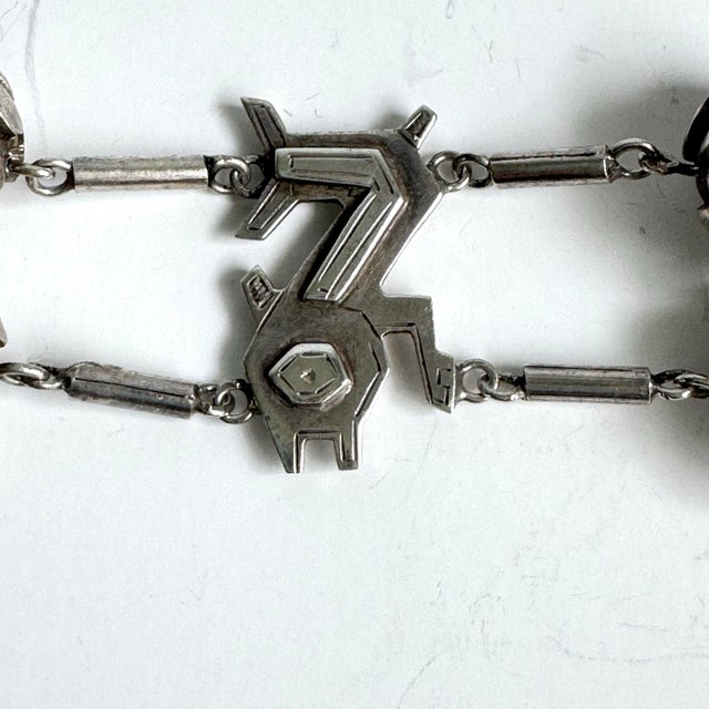 Mid 20th Century Graziella Laffi Bracelet Peruvian Designer Sterling Silver Vintage MCM Fish Peru For Sale - Image 5 of 12