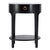 Wood Ellen 18.25 in. W Oval Marble and Wood 1 Drawer Nightstand, Black For Sale - Image 7 of 11