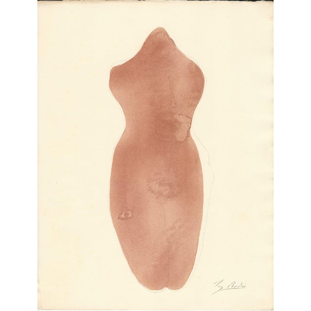Rodin, Nude, Frontispiece of Le Jardin des Supplices, 1902, Original Lithograph For Sale