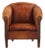 A Dutch Art Deco Style Leather Club Chair, C. 1950. For Sale