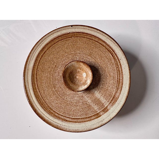 Ceramic Modernist Studio Ceramic Art Pot with Lid by Helma Klett, Germany, 1960s For Sale - Image 7 of 12