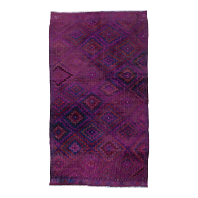 Turkish Embroidered Kilim Rug For Sale