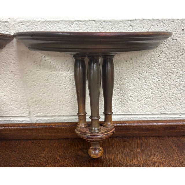 Vintage Classic Colonial Revival Wooden Wall Shelves - Pair For Sale In Kansas City - Image 6 of 12