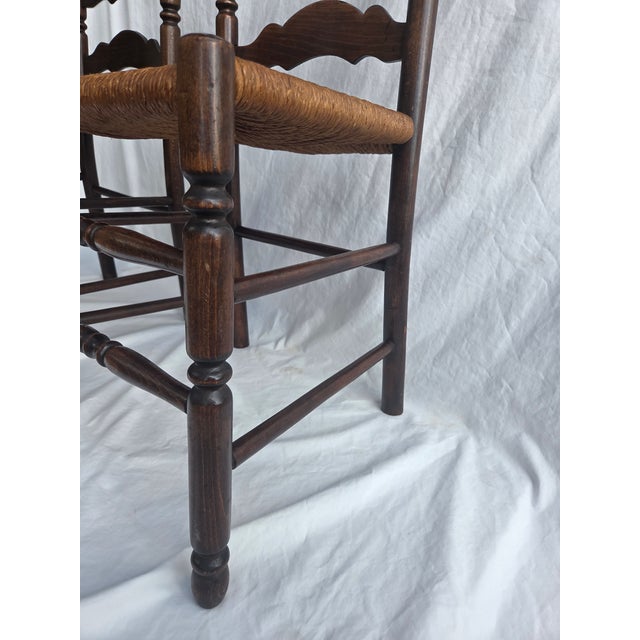 1960s 1960s Tell City Ladder Back, Rush Seat Chairs (Pair) For Sale - Image 5 of 10