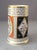 Antique early 19th century English Regency Coalport porcelain cylinder mantel vase, circa 1810. Decorated with Greek key...