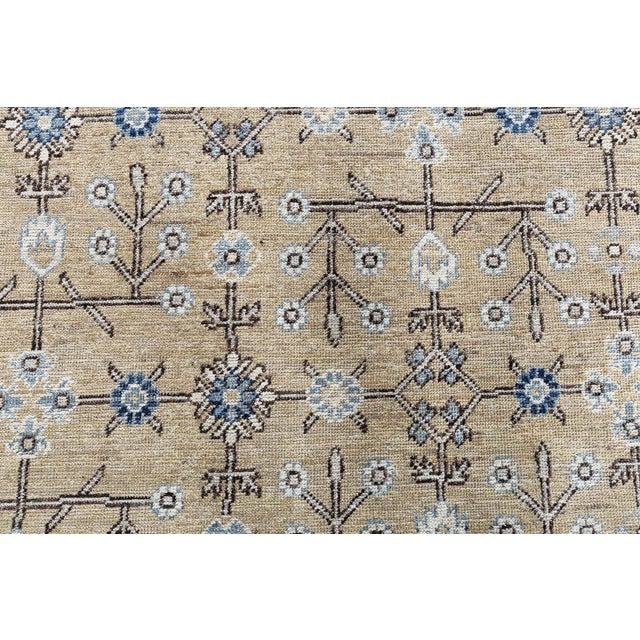 Contemporary Floral Samarkand Warm Tan Carpet "Arbora" by Doris Leslie Blau For Sale - Image 4 of 7