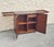 Mid Century Walnut Bar Cabinet With Sliding Top Extension and Cane Doors For Sale In Philadelphia - Image 6 of 12
