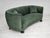 1960s, Danish design. Refurbished-reupholstered 3 seater "Banana" sofa in quality vintage bottle green velor, two extra...