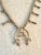 Gorgeous Sterling, silver beaded squash necklace.