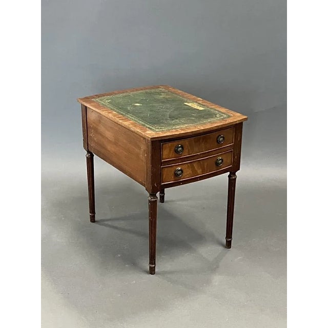 Brown Antique Leather Bedside Table For Sale - Image 8 of 8