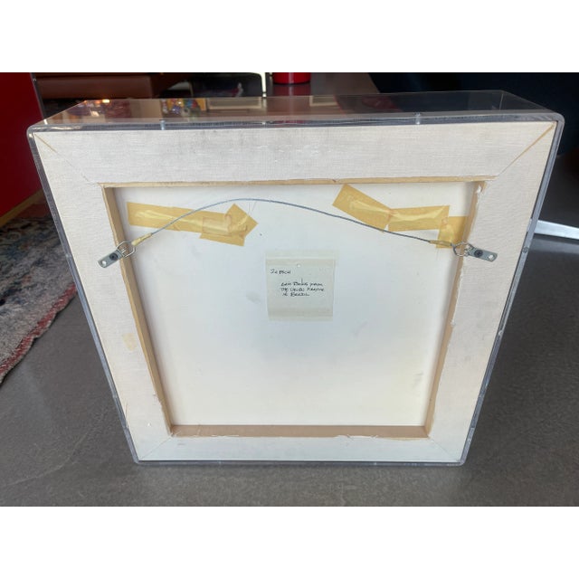 Vintage Mid-Century Urubu-Ka’apor Feather Armbands in Museum Acrylic Case For Sale - Image 11 of 12