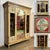 Late 19th century oak bookcase with 3 doors - Parisian work by the Mercier firm - dismountable - W=1.77m D=51cm H=2.20m