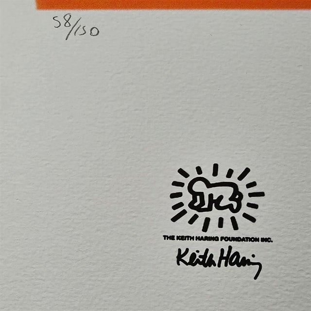 After Keith Haring, Figurative Composition, 1990s, Limited Edition Lithograph For Sale - Image 6 of 9