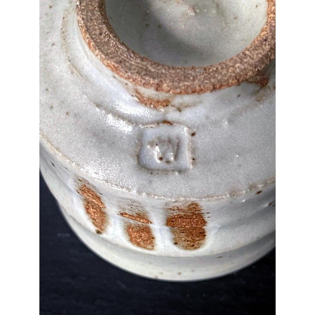 Ceramic Ceramic Stoneware Tea Bowl in Shino Style by Warren Mackenzie For Sale - Image 7 of 11