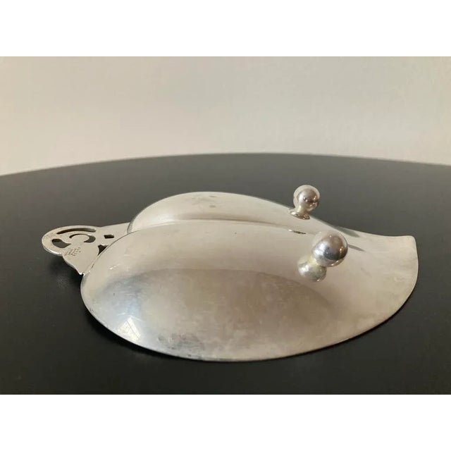 Mid 20th Century Tiffany & Co Midcentury Heart Shaped Modern Sterling Silver Jewelry Dish For Sale - Image 5 of 12