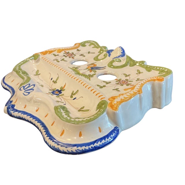 Early 20th Century Rouen France Inkwell Desk Set For Sale - Image 5 of 7
