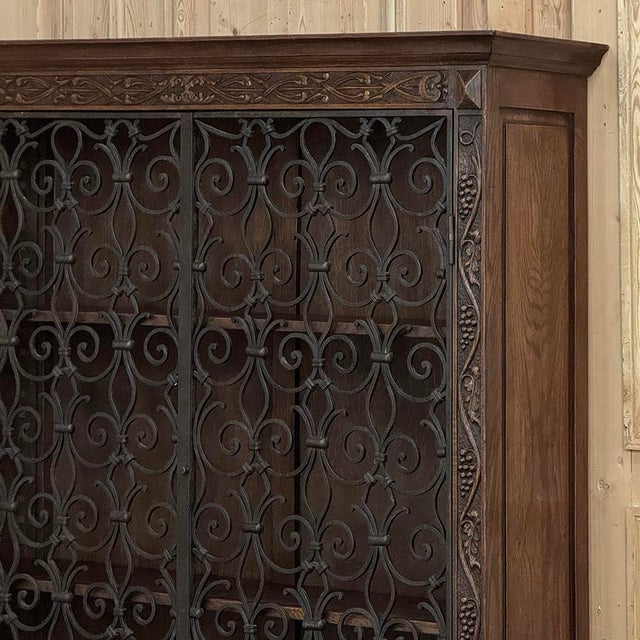 Antique French Gothic & Wrought Iron Bookcase ~ Bibliotheque From Toulouse For Sale - Image 11 of 18