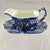 English 1940s Crownford China Blue Calico Gravy Boat & Underplate For Sale - Image 3 of 12