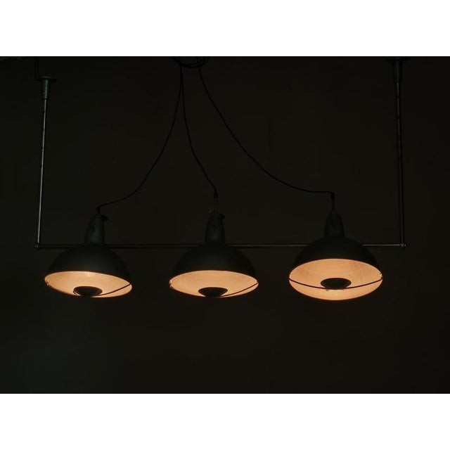 Italian Industrial 3-Light Chandelier from A.L.F Firenze, 1970s For Sale - Image 17 of 18