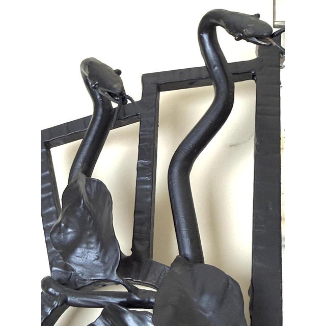 Art Deco French Wrought Iron Mirror in the Manner of Zadounaïsky, 1930s For Sale - Image 9 of 18
