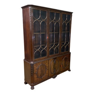 Chippendale Style Bookcase from Hille, 1925 For Sale