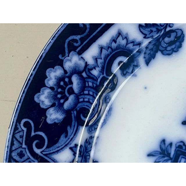 Antique Italian Transferware s.c. Richard Flow Blue Plates - Set of 5 For Sale - Image 14 of 16