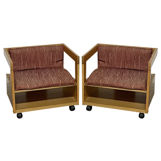 Set of Lounge Chairs, Italy, 1970s-1980s For Sale