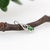 Tsavorite Pendant with Natural Diamonds in Solid 14K White Gold Round 5.5mm For Sale In Columbus - Image 6 of 8