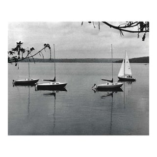 1972 Lake Washington Seattle Sailboats Photograph For Sale
