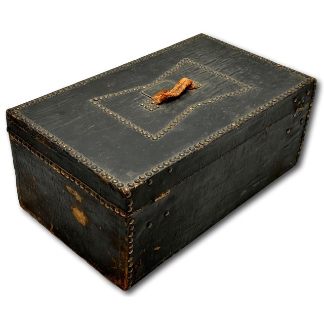 Original Antique Locking Document Box From Milton Massachusetts First Congregational Church Parish - Circa Mid 19th Century For Sale - Image 13 of 18