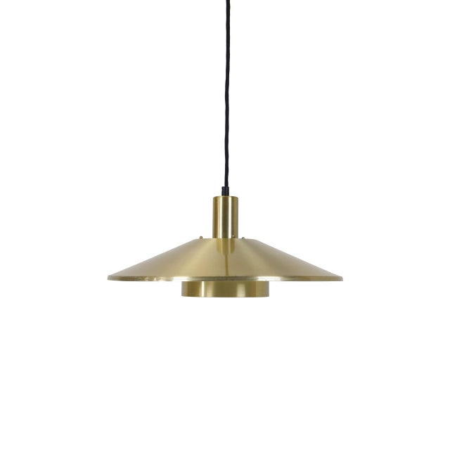 Danish Gold-Colored Hanging Lamp from Vitrika, 1970s For Sale - Image 16 of 16