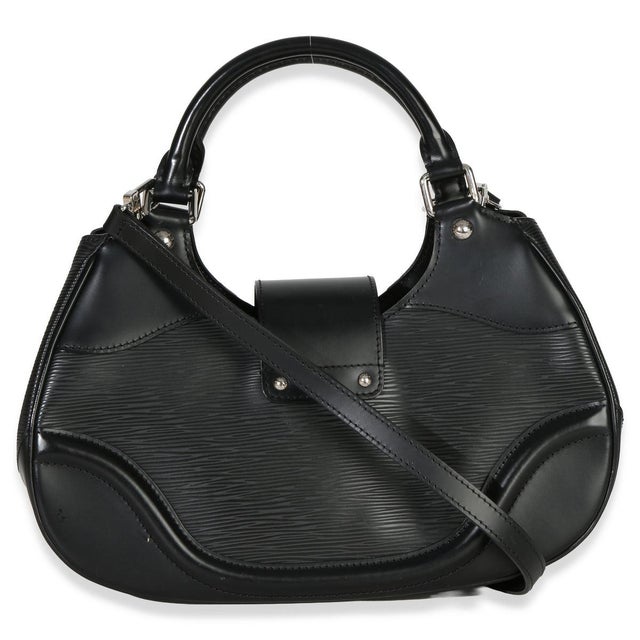 Louis Vuitton Black Epi Leather Montaigne Shoulder Bag For Sale - Image 4 of 8