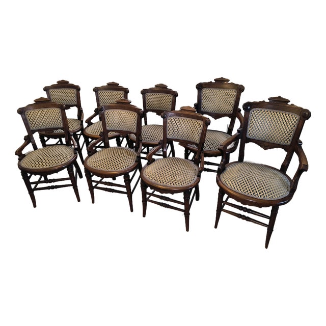Set of 8 Mahogany Dining Chairs For Sale