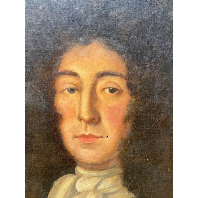Early 20th Century Antique Oil Painting Portrait of 17thC Gentleman, Gold Leaf Gilt Frame, Signed For Sale - Image 5 of 10