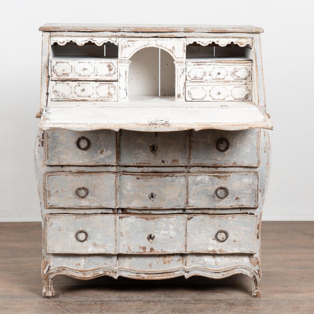 19th Century Swedish Oak Ladies’ Writing Desk Secretary For Sale - Image 4 of 15