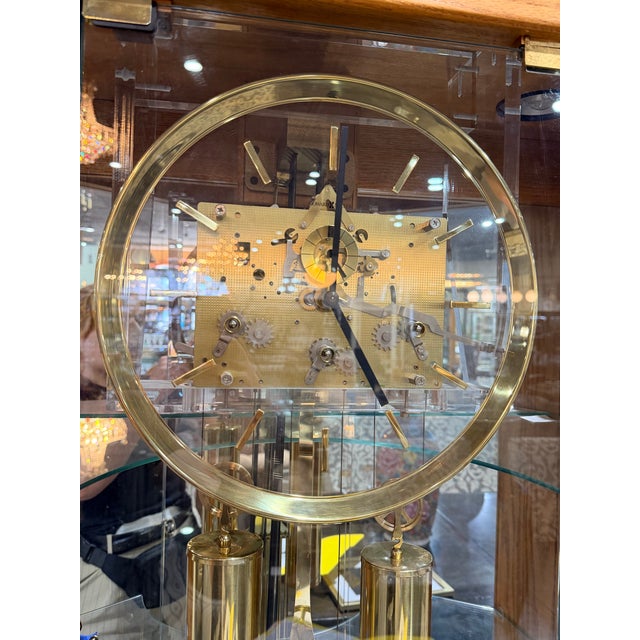 Mid-Century Modern Howard Miller Curio Clock For Sale - Image 3 of 5