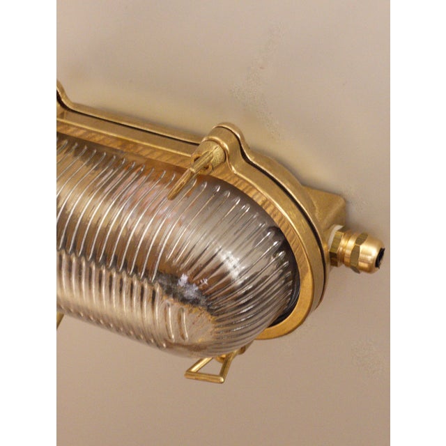 Athnes Solid Brass Wall Sconce – Handmade Nautical Outdoor Light For Sale - Image 6 of 6