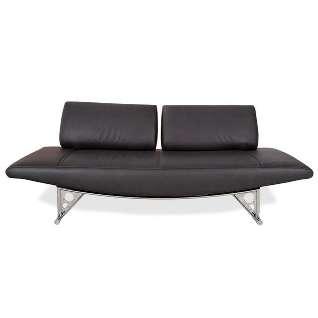 Vegan Leather Cirrus 3-Seater Sofa in Black Upholstery from Cor For Sale - Image 14 of 14