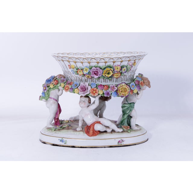 Age: C.1910-1920 Details: 2 Piece High Quality Construction Ornate Details Vibrant Colors Condition: Excellent Condition -...