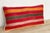 Indian Rahi Striped Gujarati Mashru Lumbar Pillow For Sale - Image 3 of 6