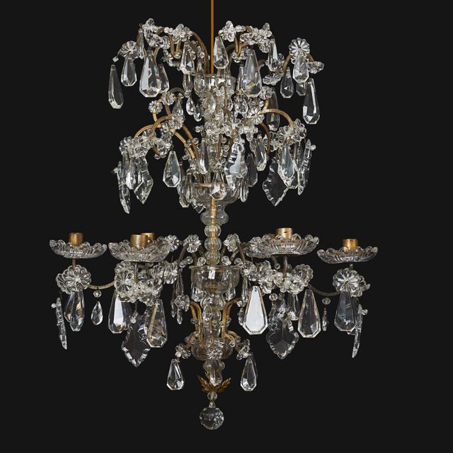 Brass and Crystal Chandelier, 19th Century. A delightful Italian chandelier in gilded brass and crystal from the mid-19th...