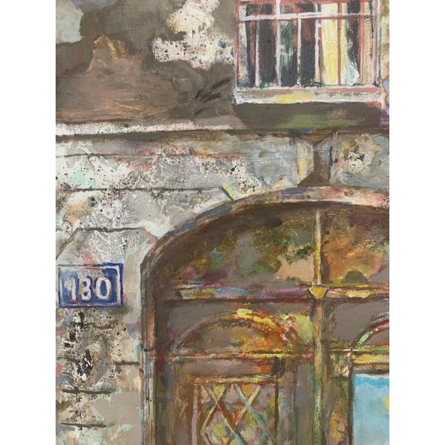 Janusz Mulak, A Yard, 2010, Oil and Acrylic on Canvas, in Flawless conditions. Designed from 2000 This piece has an...