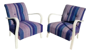 Set of Vintage Art Deco Armchairs, 1930s