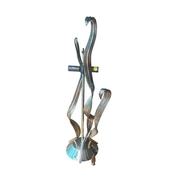 Mid century French brass table lamp