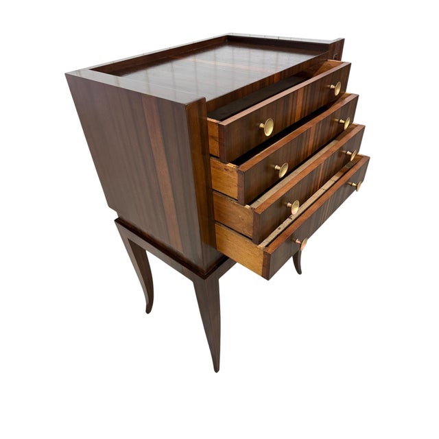 1930s Vintage Italian Art Deco Macassar Ebony Silverware Chest For Sale - Image 5 of 6