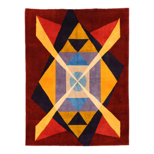 Inspired by Giacomo Balla European Hand-Knotted Wool Rug, 235 × 165 Cm