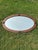 Wood Antique Early 20th Century Oak Framed Beveled Oval Wall Mirror For Sale - Image 7 of 8